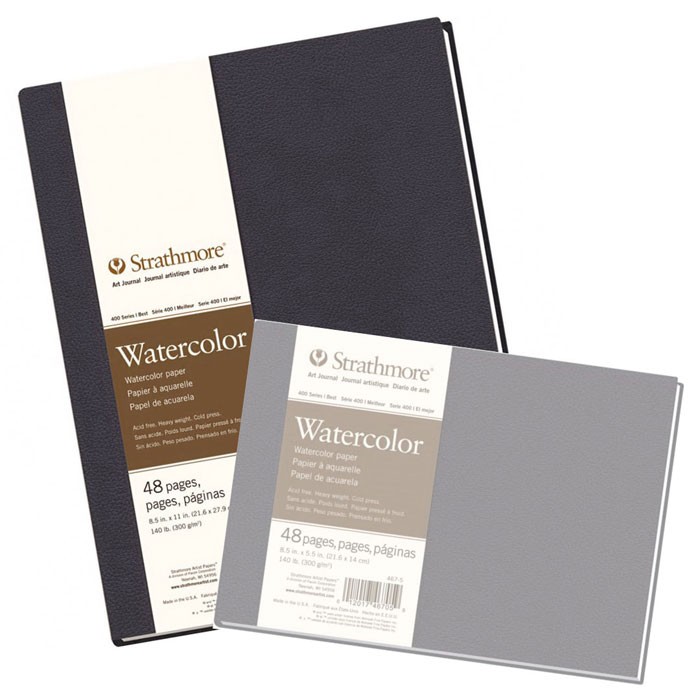 Blocco acquerello Strathmore Serie 400, grana fine, 48 fogli rilegati, 300g/mq, cm 21,6x27,9