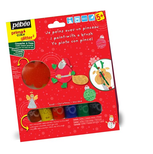 Kit Tempera liquida e glitter Natale, prezzi Kit Tempera liquida e glitter Natale