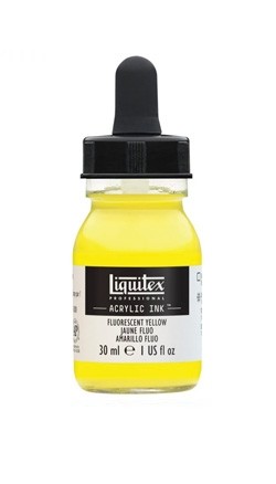 981 Fluorescent Yellow - Colore acrilico liquido Liquitex INK - flacone 30ml