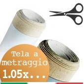 Tela in rotolo Juta Grezza per pittura, Rotolo 105cm cm, 100% Juta Scozia 400gr/mq