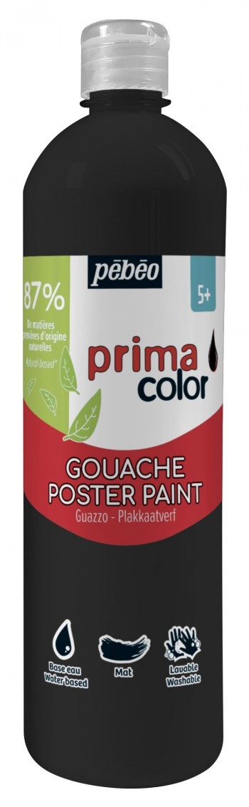 Nero - Tempera pronta Pebeo PrimaColor - flacone da 150ml