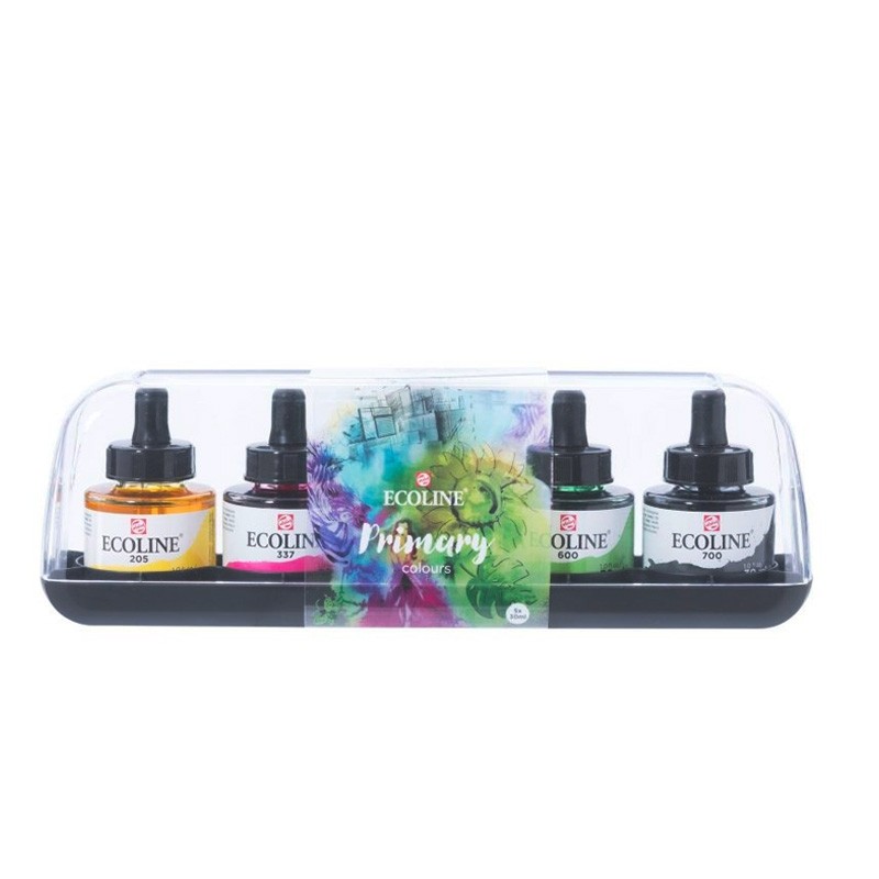 Confezione 5 Ecoline 30ml - Primary Colours ACQUARELLO LIQUIDO ECOLINE