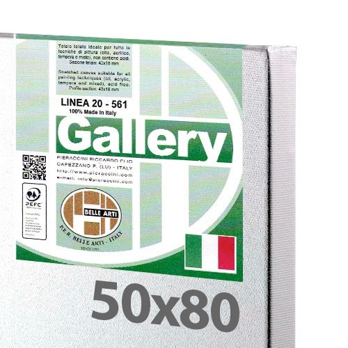 50x80 cm - Tela per dipingere pronta - Pieraccini linea Gallery 20/561 - Made in Italy