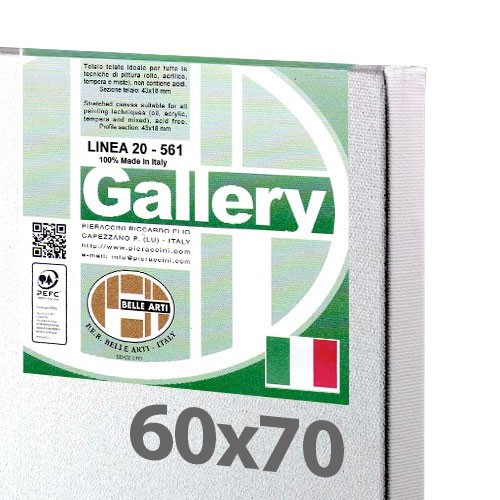 60x70 cm - Tela per dipingere pronta - Pieraccini linea Gallery 20/561 - Made in Italy
