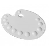 Tavolozza in plastica ovale con vaschette - cm 22x30 (Default)