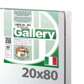 20x80 cm - Tela per pittura pronta - Pieraccini linea Gallery 20/569 - Made in Italy