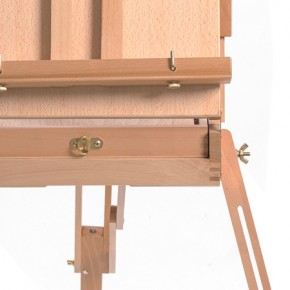 Cavalletto Da Pittura Madrid – In Legno Di Pino, Regolabile, Con Valigetta Integrata, Per Tele Fino A 100 Cm
