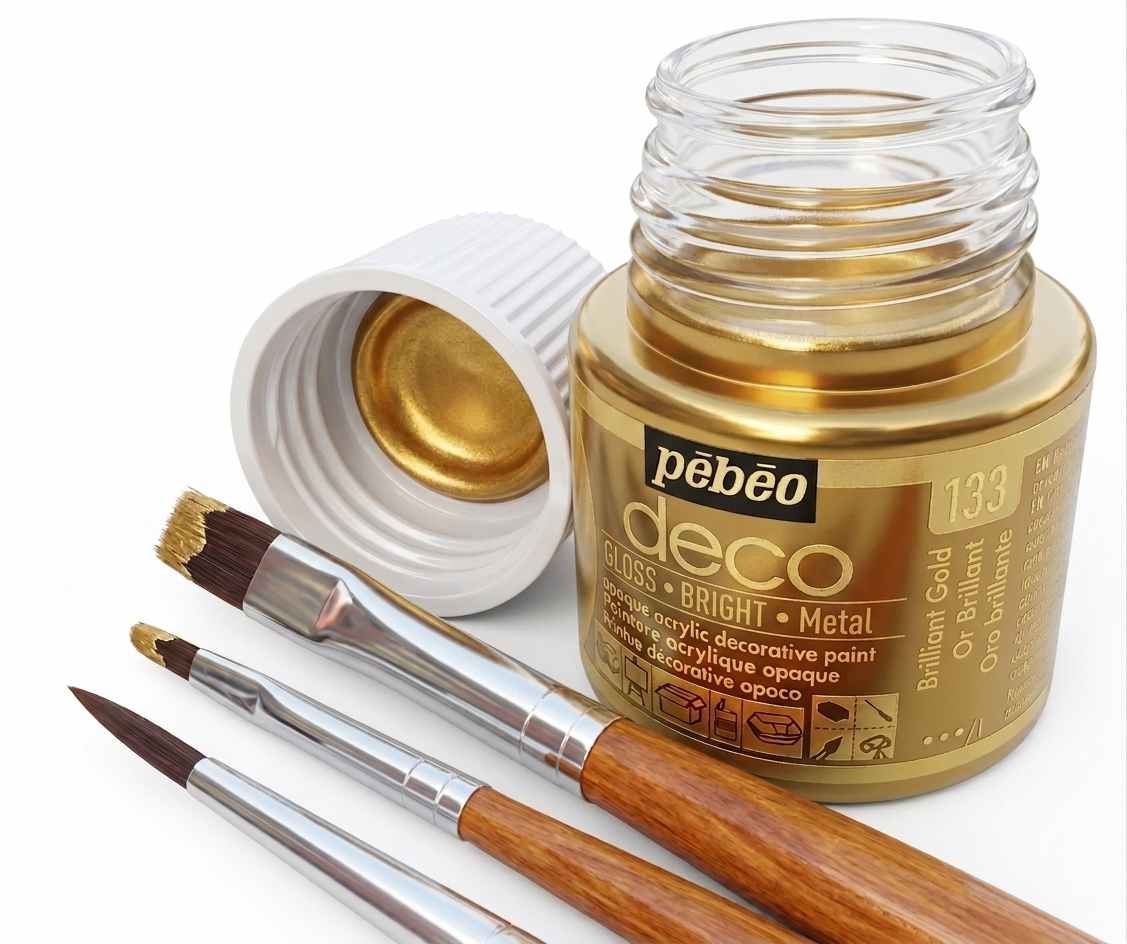 colori acrilici Pebeo Deco, metallizzati
