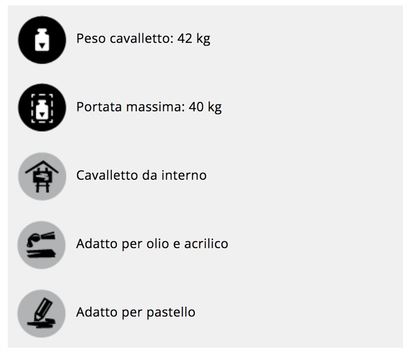 cavalletto da studio mabef m02