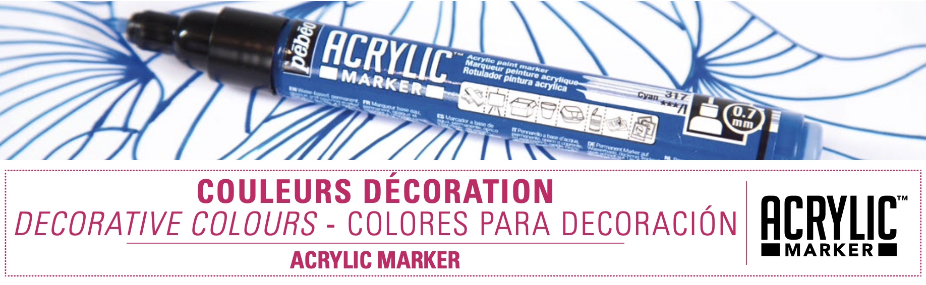 pennarelli acrilici pebeo acrylic marker